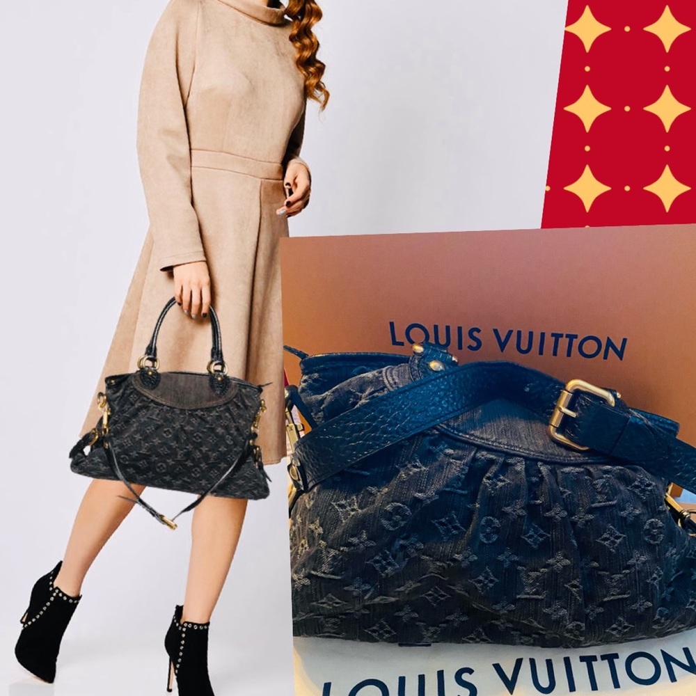 Louis Vuitton Monogram Denim Neo Cabby MM Tote